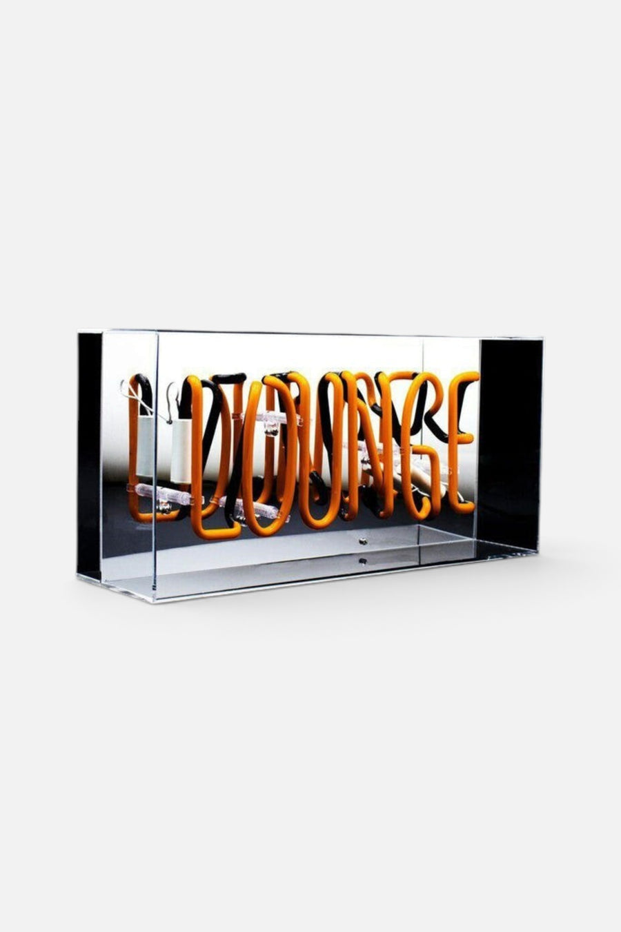 Locomocean 'Lounge' Acrylic Box Neon Light In Orange – back view