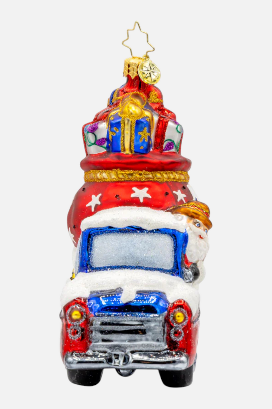 Lone Star Santa Cruiser Ornament – back view