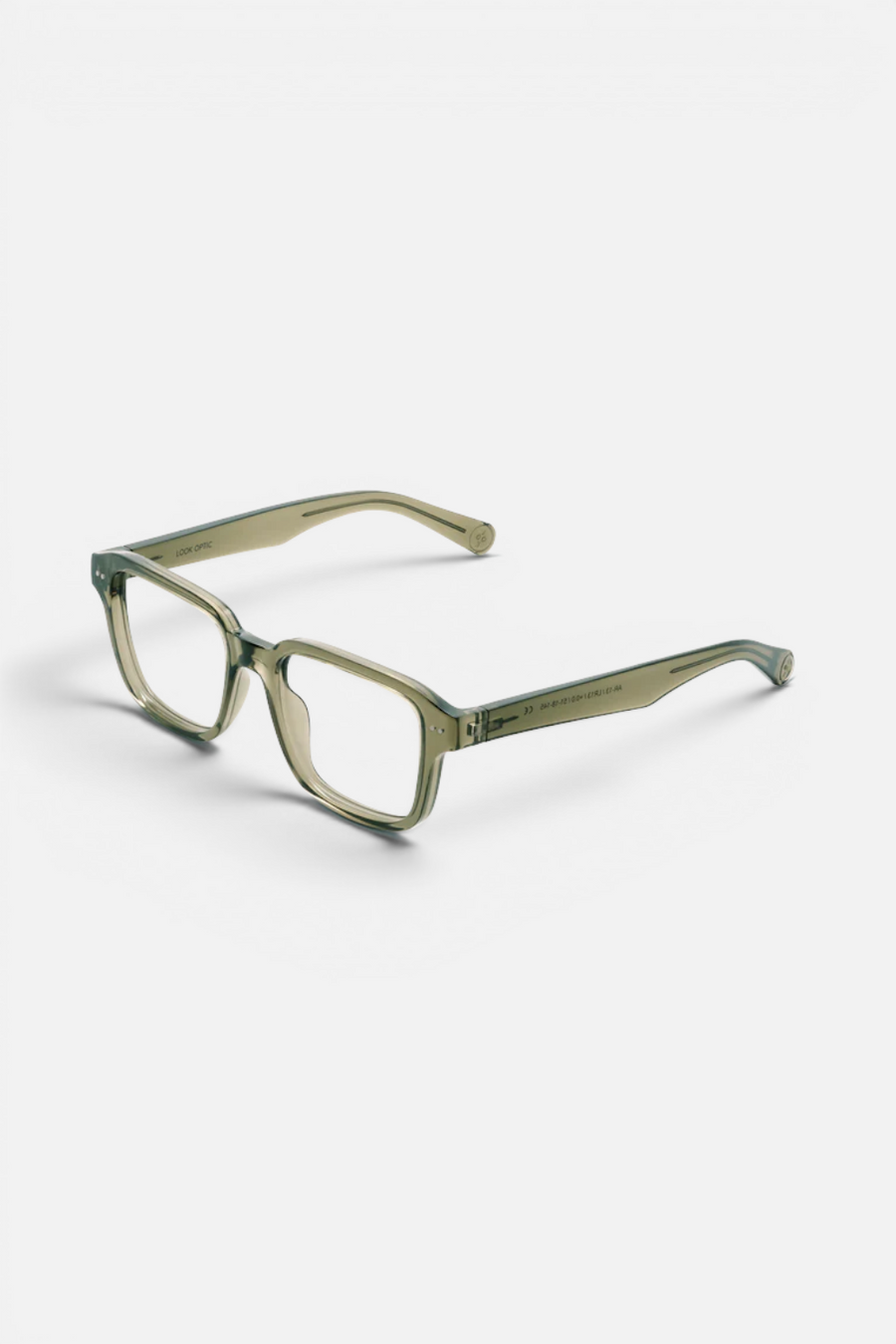 Look Optic No. 13 Readers in Shiny Olive Green – back view