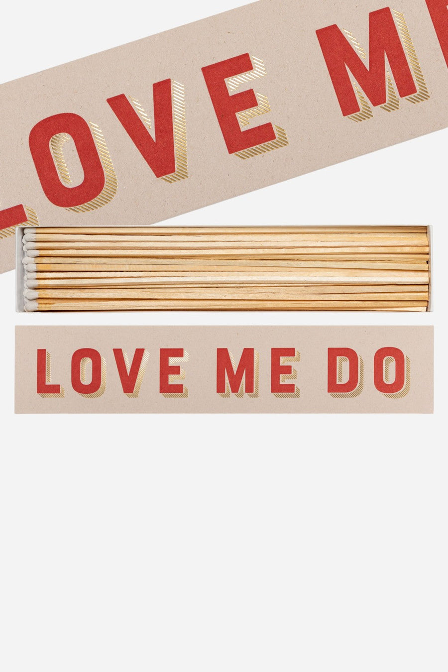 Love Me Do Long Matches – front view