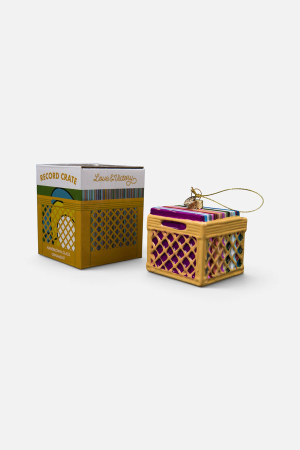 Love & Victory Record Crate Christmas Ornament