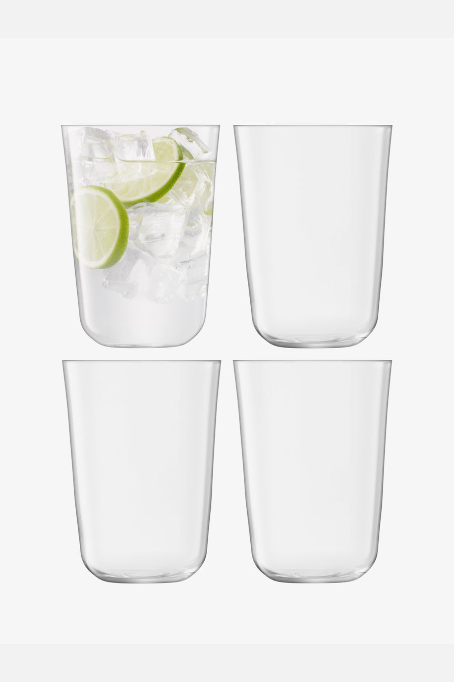 LSA International Arc Tumbler in Clear 19 Oz, Set of 4 – detail