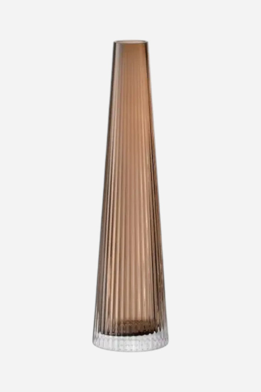 LSA International Beacon Candleholder/Vase 13.5in in Taupe/Jet Black – back view