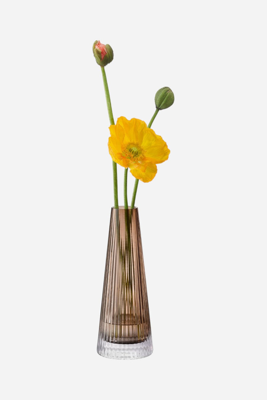 LSA International Beacon Candleholder/Vase 8.75in in Taupe/Jet Black – side view