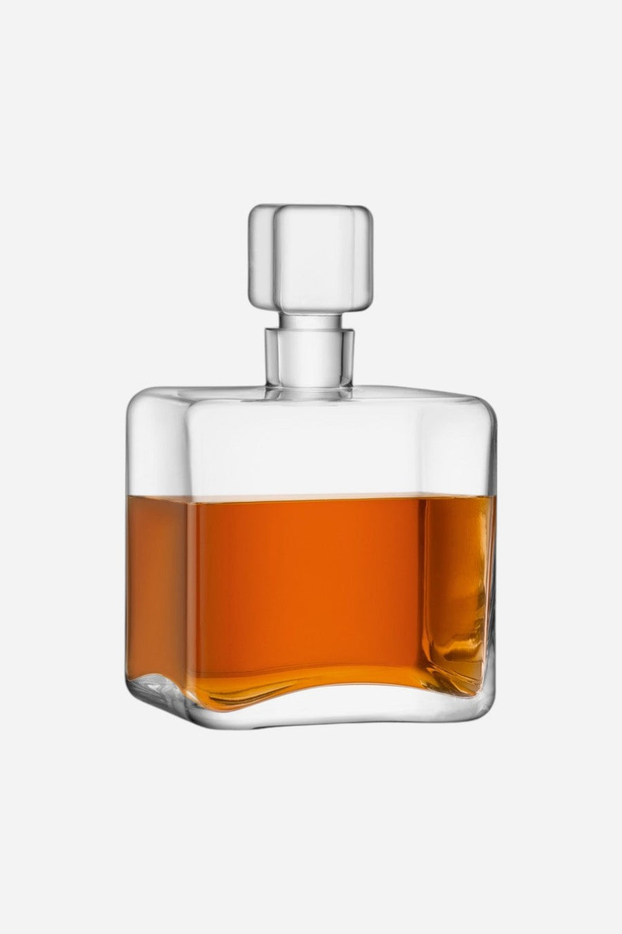 LSA International Cask Whiskey Square Decanter, 34 oz – back view