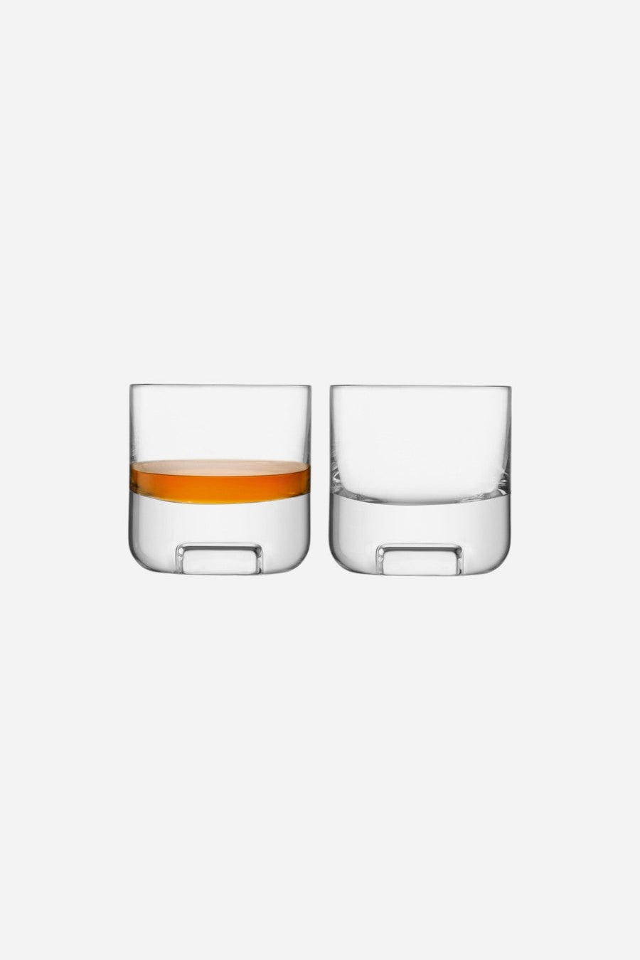 LSA International Cask Whiskey Tumbler Clear - Set of 2 – side view