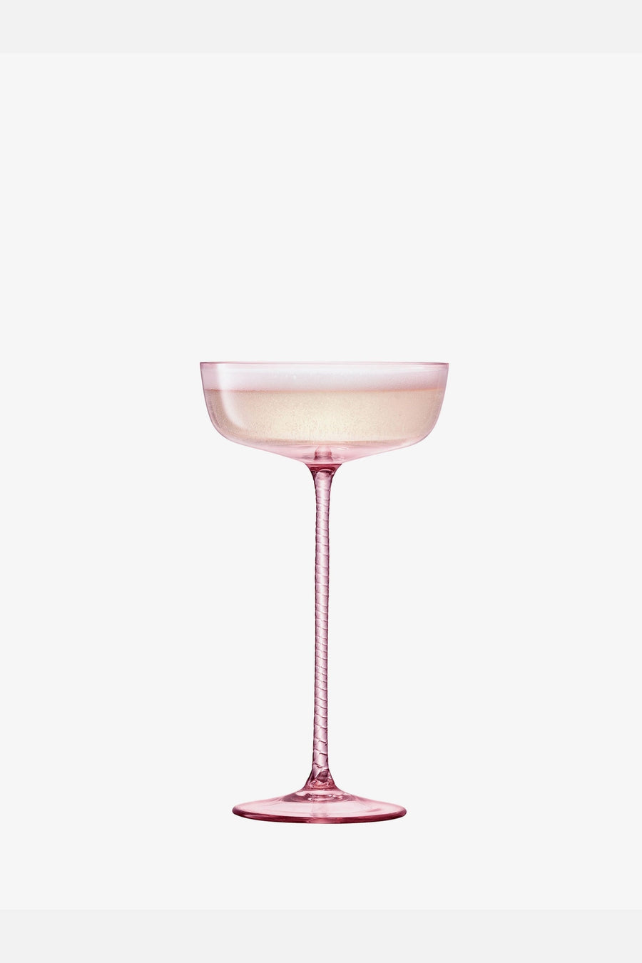 LSA International Champagne Saucer In Pink, Set of 2 – side view