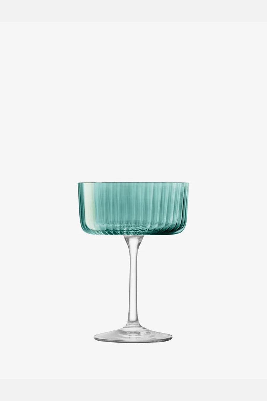LSA International Gems Champagne/Cocktail Glass in Jade 8 Oz, Set of 4 – flat lay