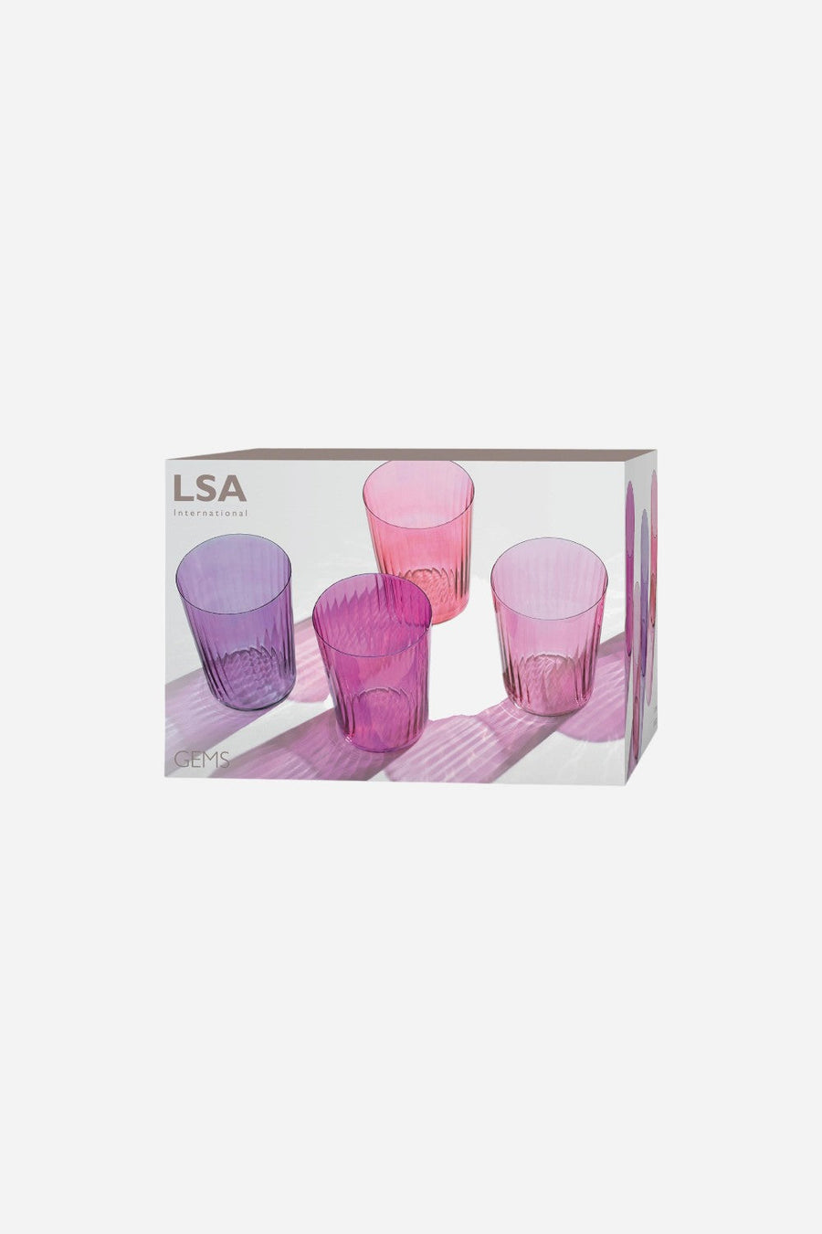 LSA International Gems Large Tumblers in Garnet, 19 oz. - Set of 4 – alternate