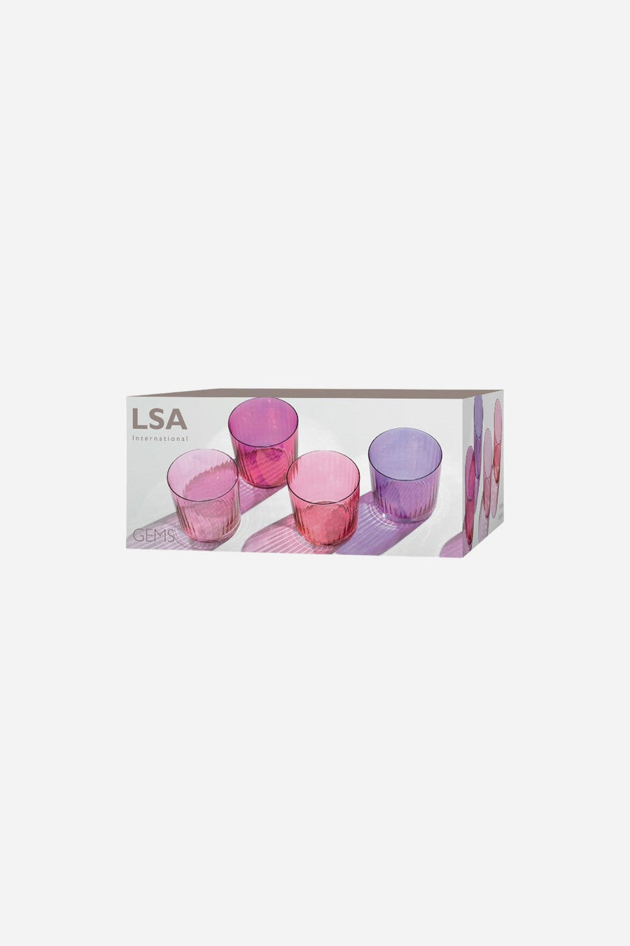 LSA International Gems Small Tumblers in Garnet, 10 oz. - Set of 4 – alternate