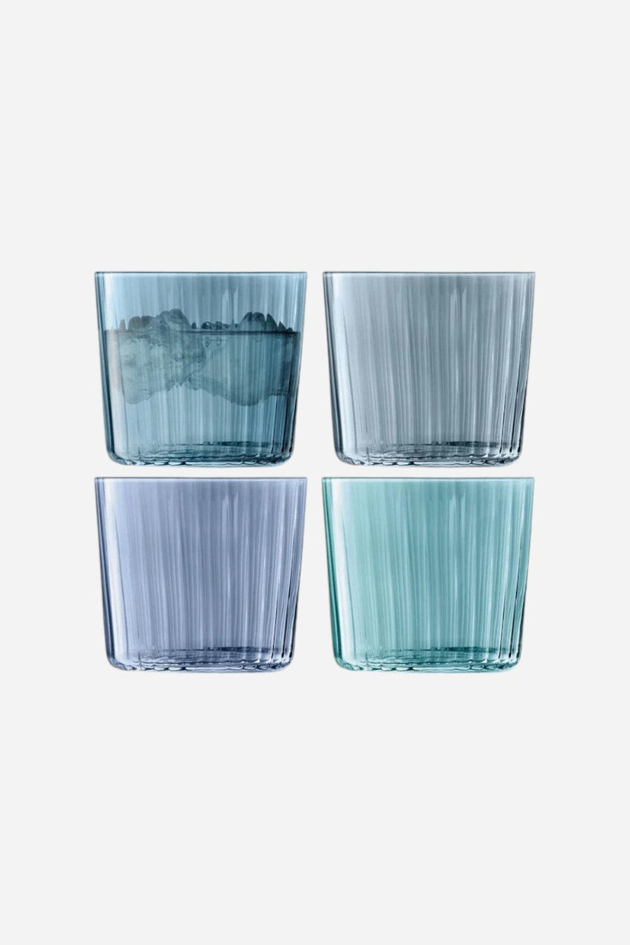 LSA International Gems Tumbler in Sapphire 10 Oz, Set of 4 – front view