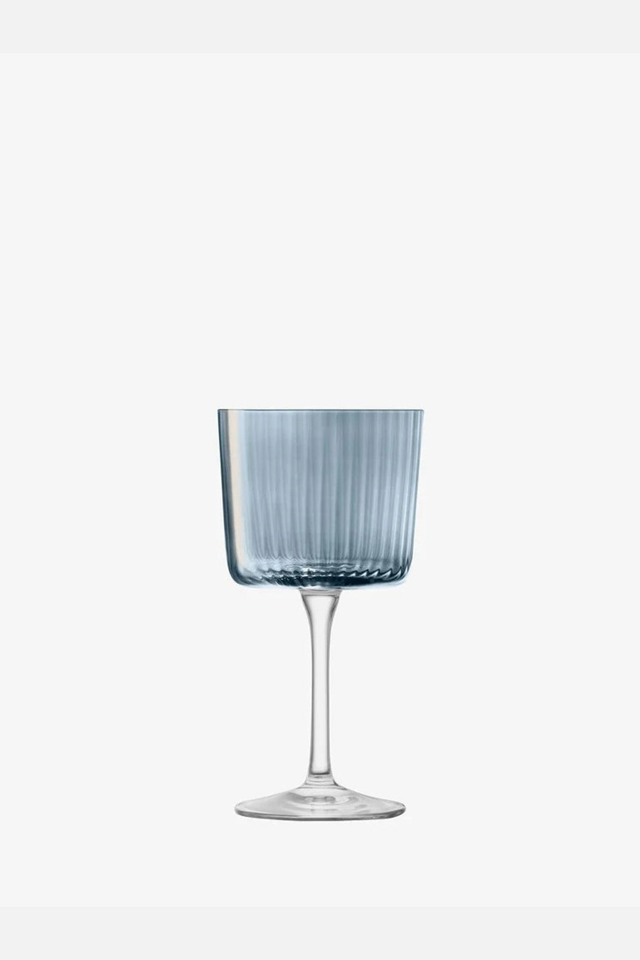 LSA International Gems Wine Glass in Sapphire 8 Oz, Set of 4 – side view