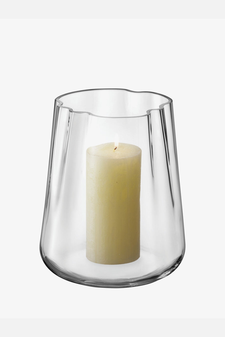 LSA International Lagoon Vase/Lantern Clear - 9.5in – back view