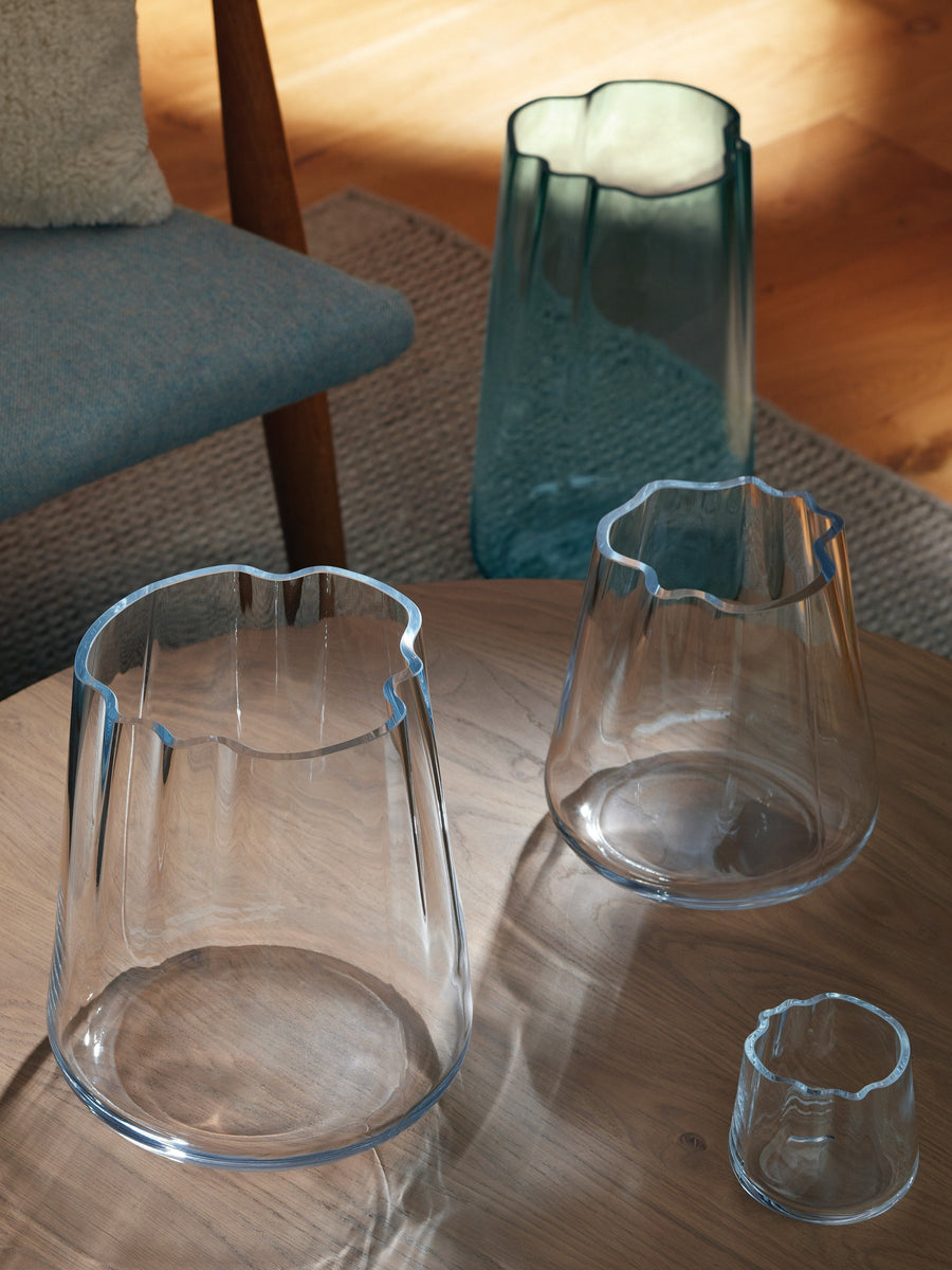 LSA International Lagoon Vase/Lantern Clear - 9.5in – flat lay