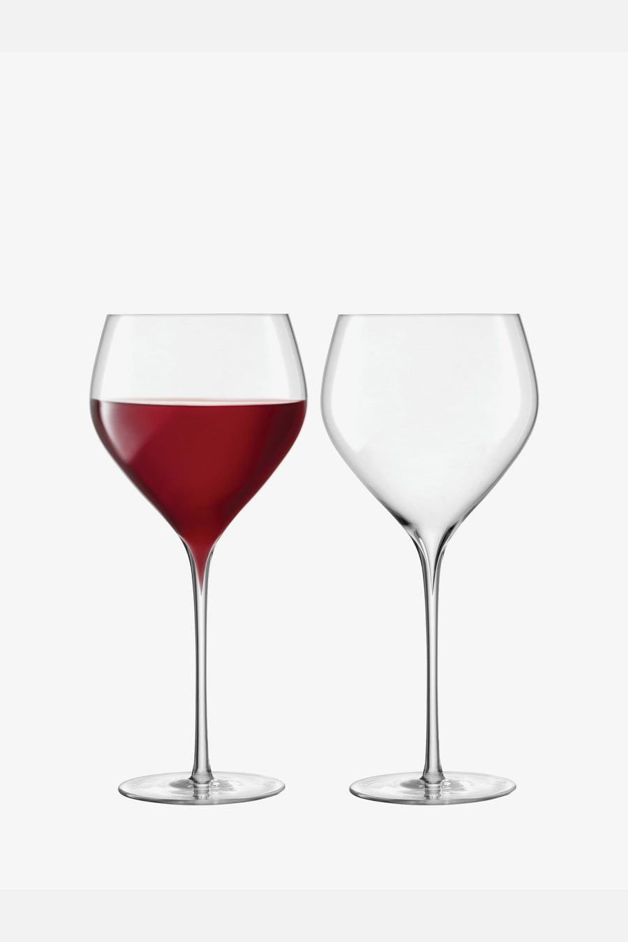 LSA International Savoy Red Wine Glasses, 20oz Clear - Set of 2 – side view