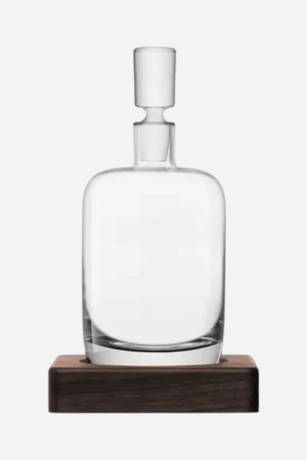 LSA International Whiskey Renfrew Decanter & Walnut Base