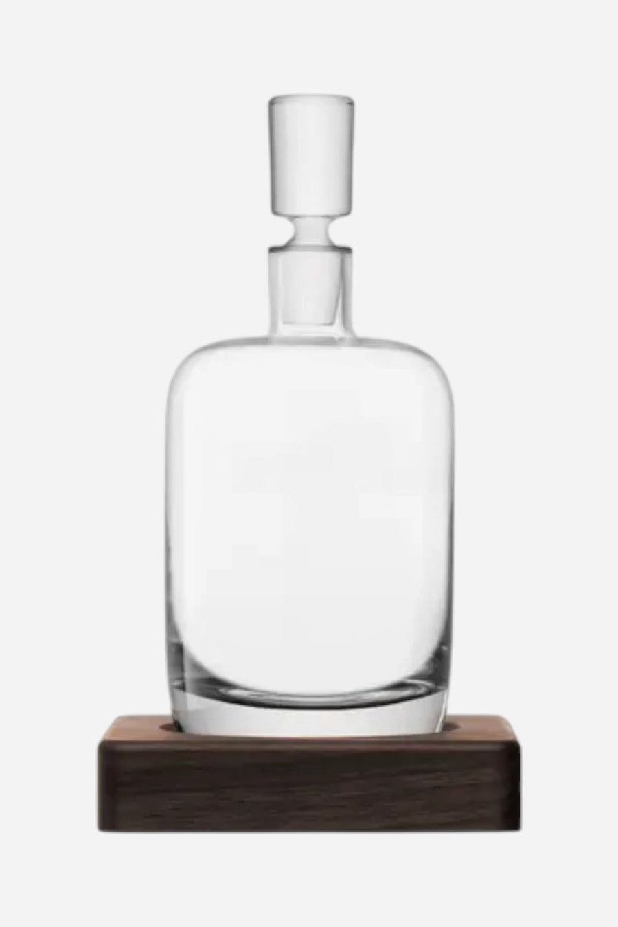 LSA International Whiskey Renfrew Decanter & Walnut Base – front view