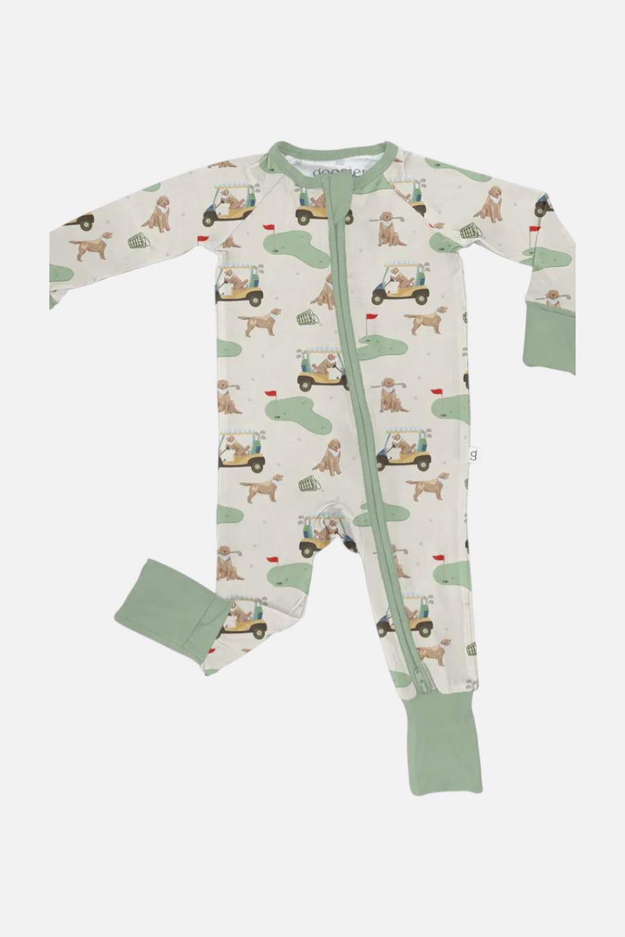 Goosies Long Sleeve Zip PJ in Barks & Birdies
