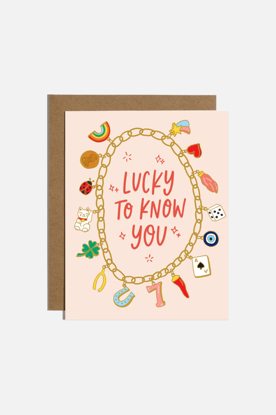 Brittany Paige Lucky to Know You Charm Bracelet Card