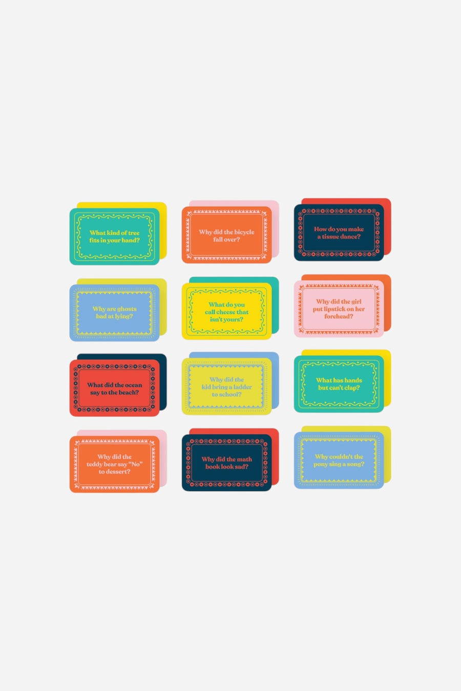 Lunchbox Jokes Set of 24 Notecards in Metal Tin – back view