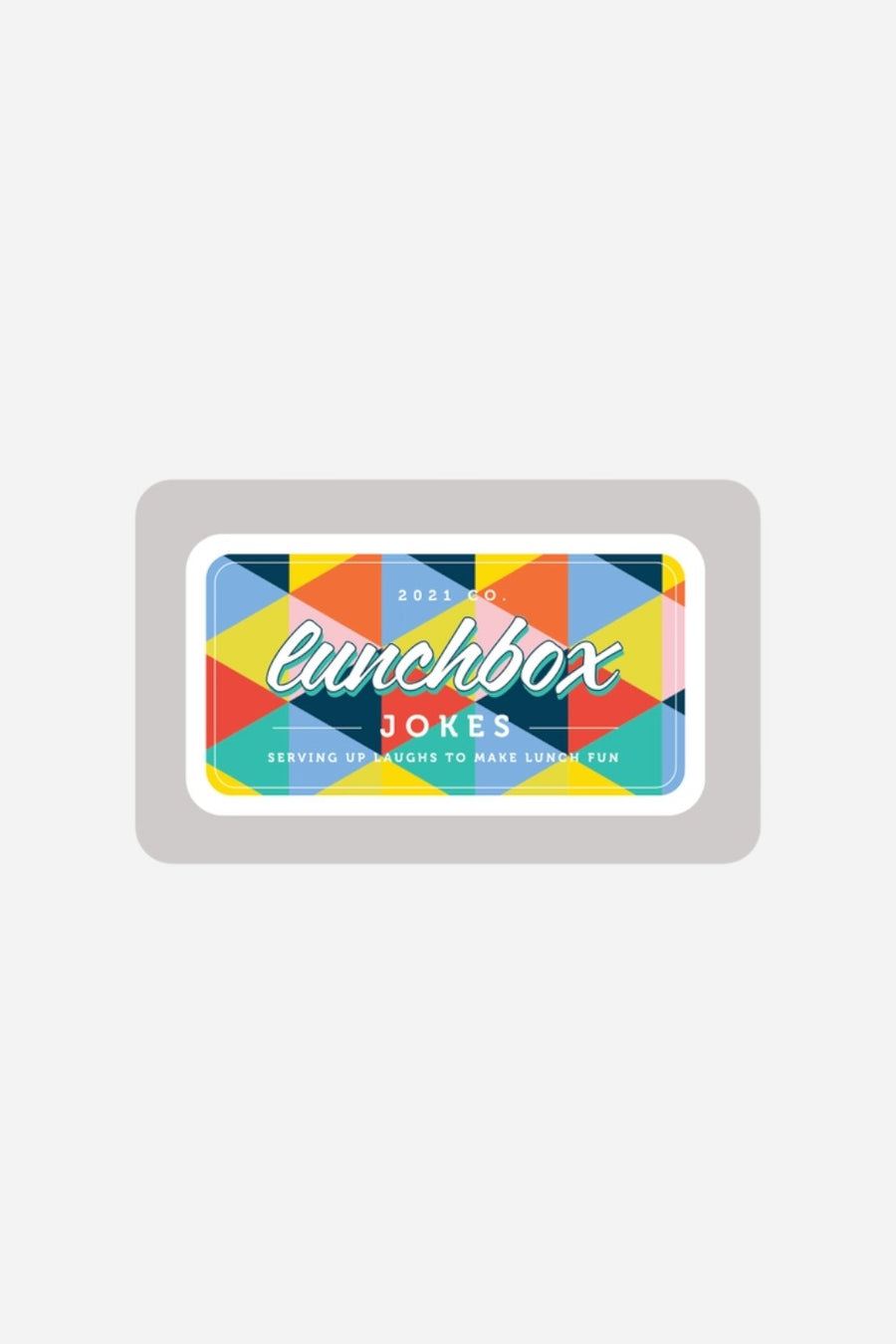 Lunchbox Jokes Set of 24 Notecards in Metal Tin – front view