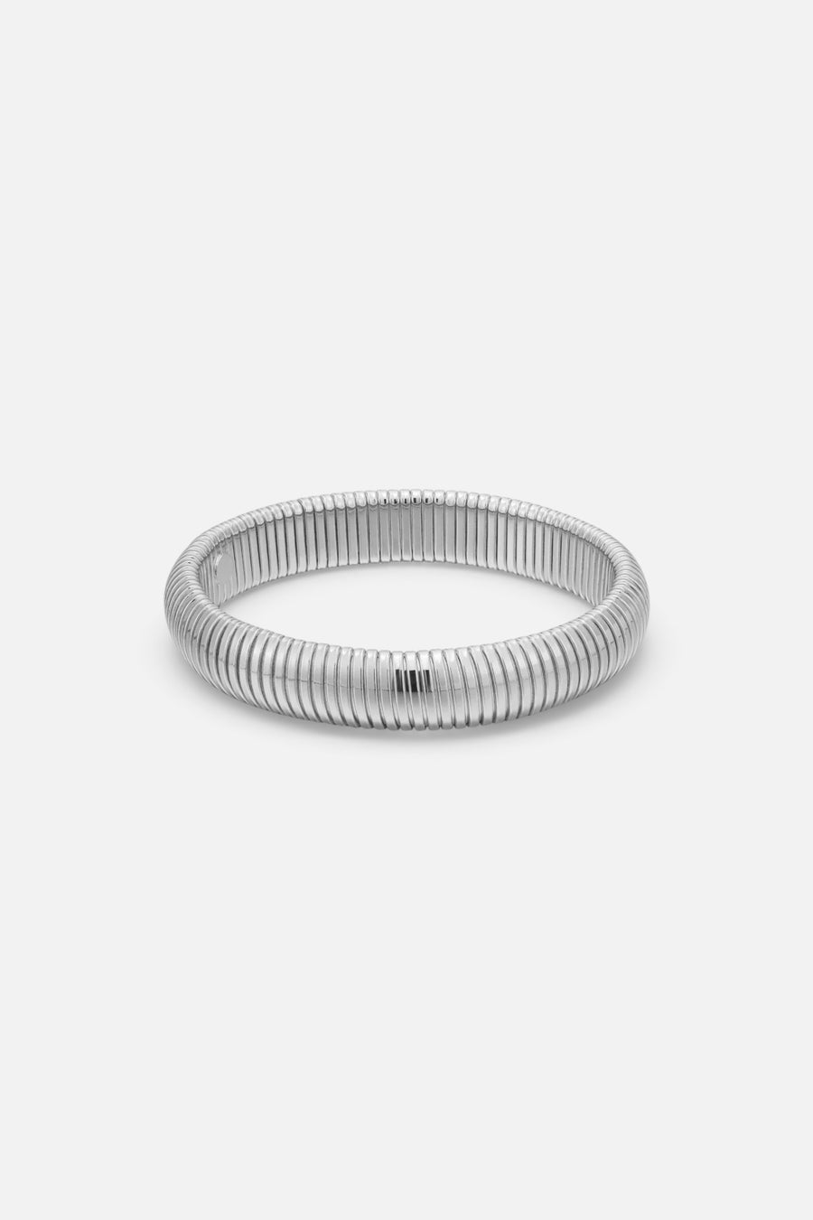 Luv AJ Flex Snake Chain Bracelet in Silver – front view