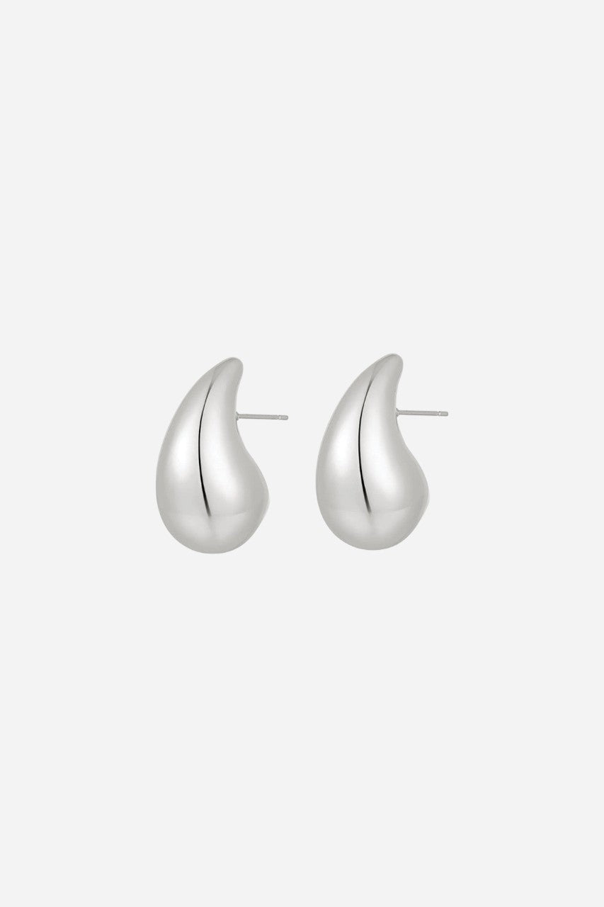 Luv AJ Gia Hoops in Silver – front view