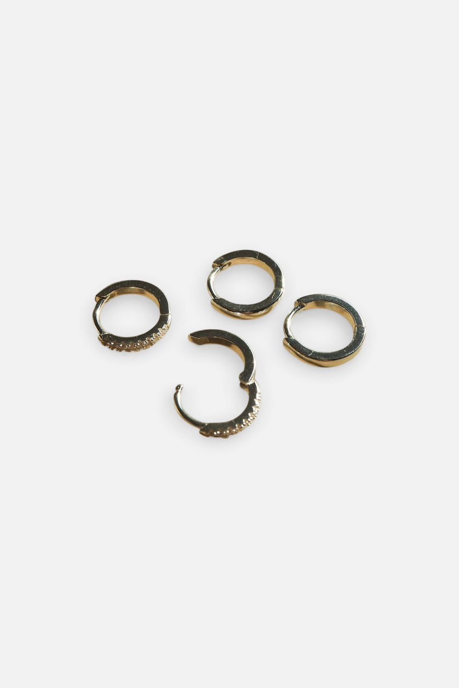 Luv AJ Sorrento Huggie Earrings in Silver – back view