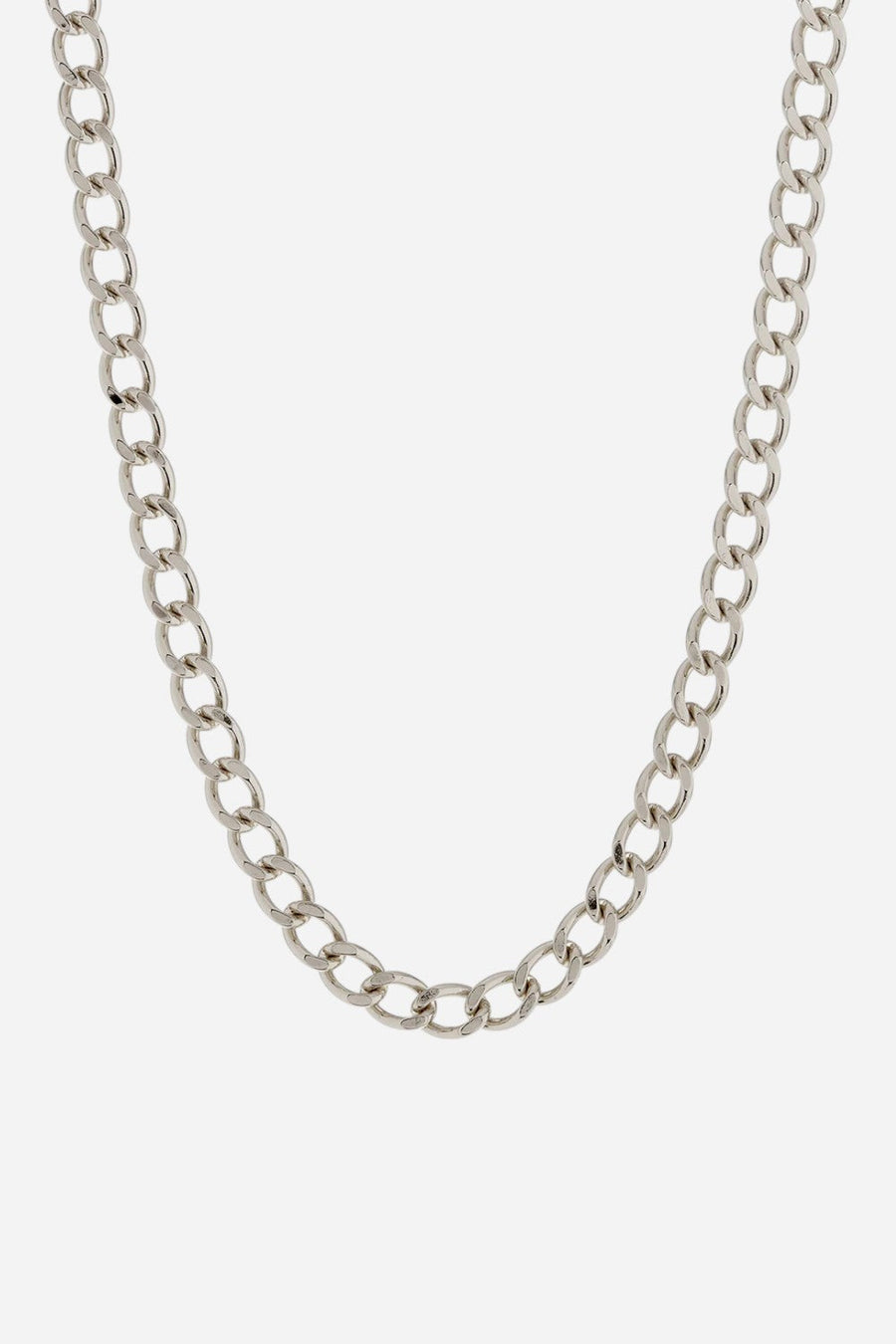 LUV AJ The Classique Curb Chain (8mm) in Silver – front view