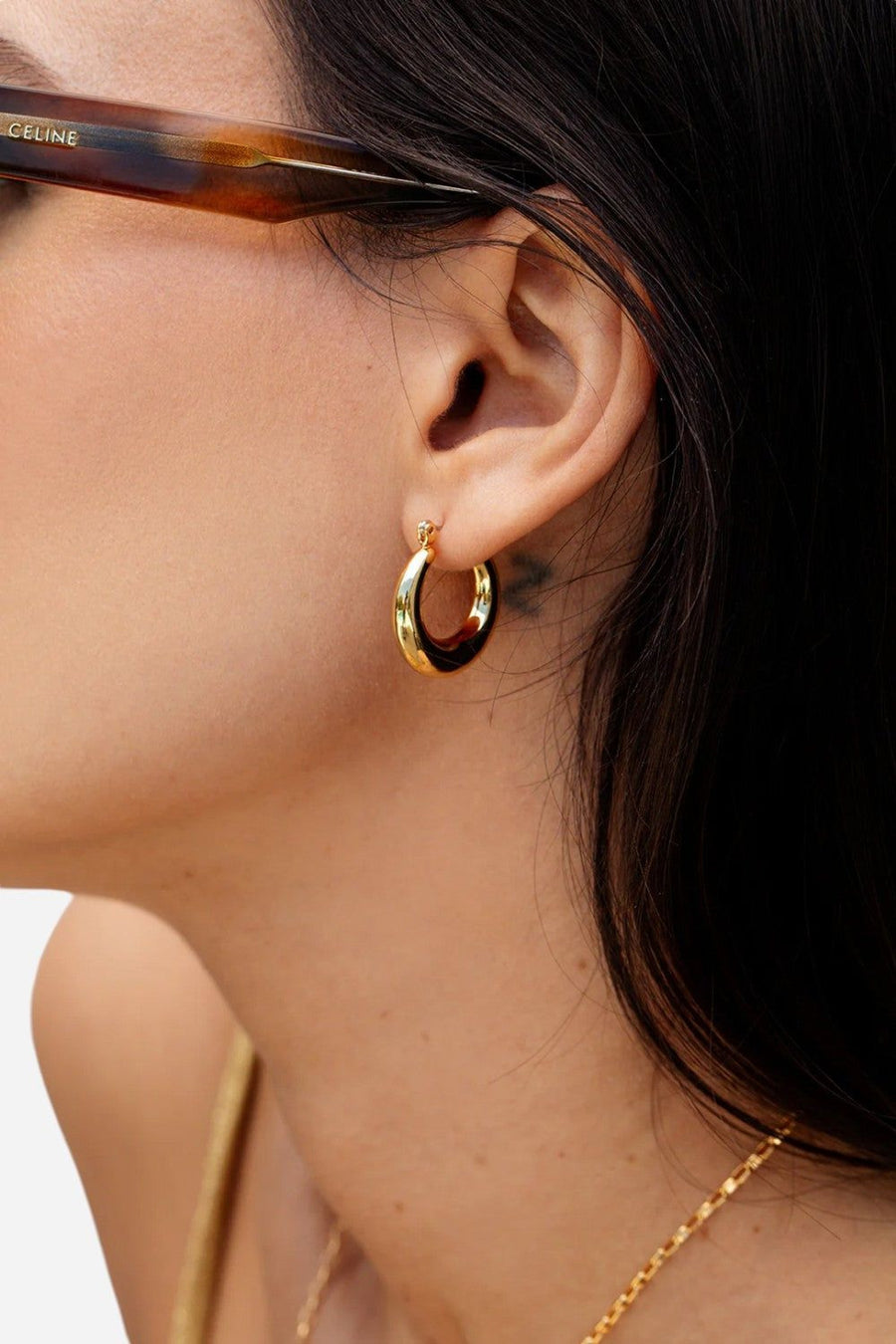 LUV AJ The Mini Corey Hoops Gold – back view