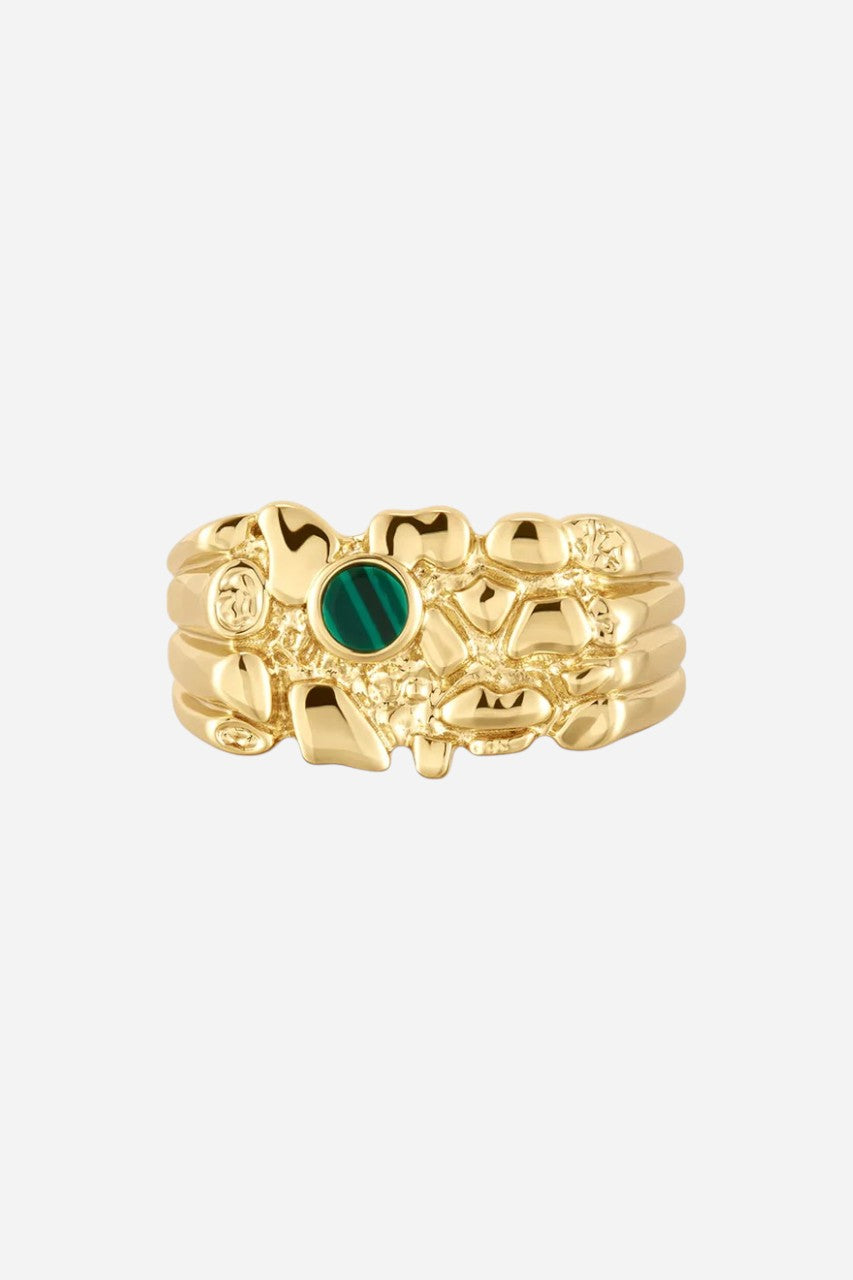 Luv Aj Viva Nugget Ring Gold 7 – front view