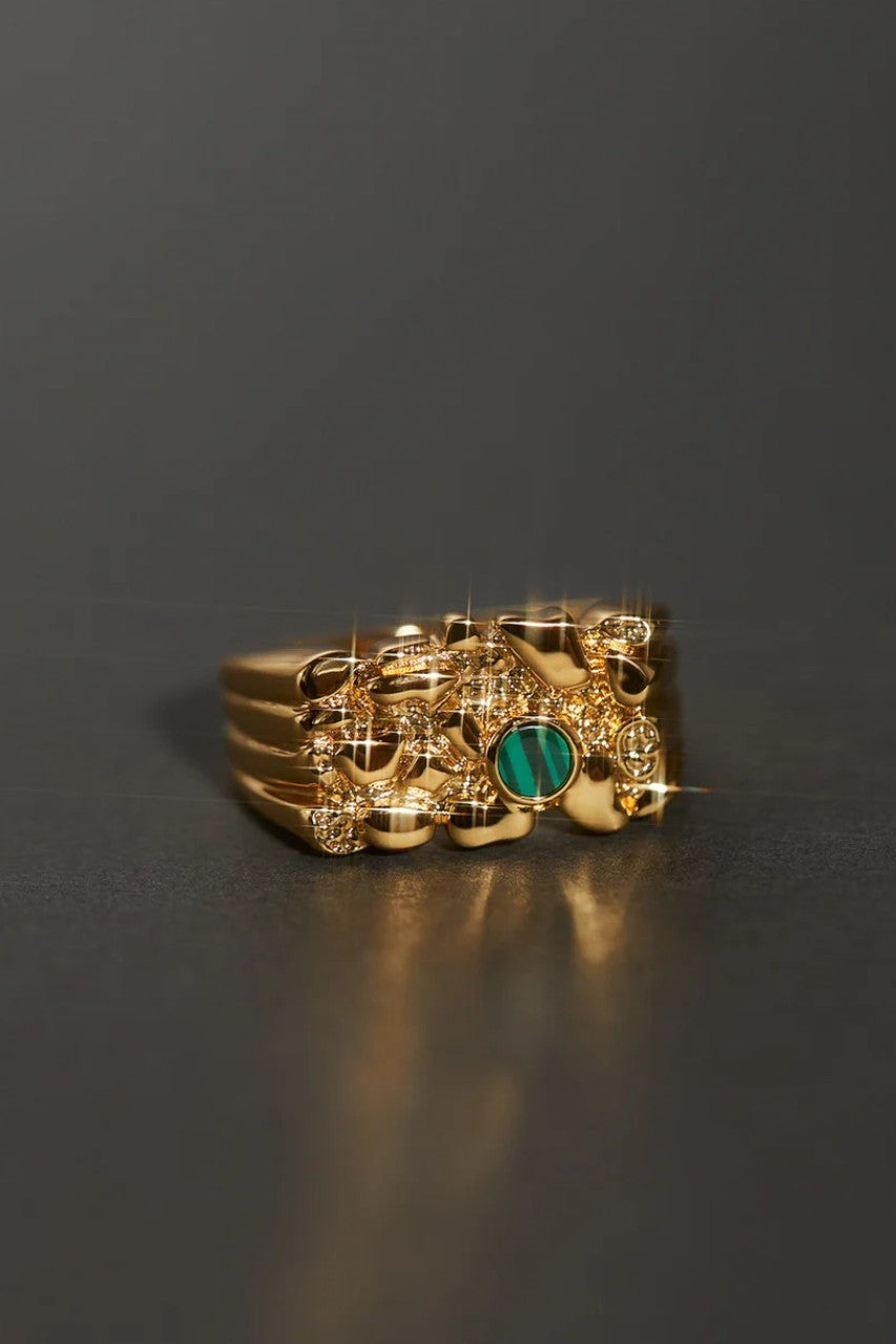 Luv Aj Viva Nugget Ring Gold 8 – back view
