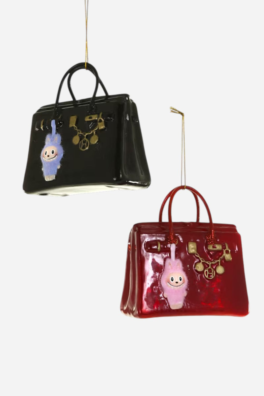 Luxe Bag with Monster Ornament – back view