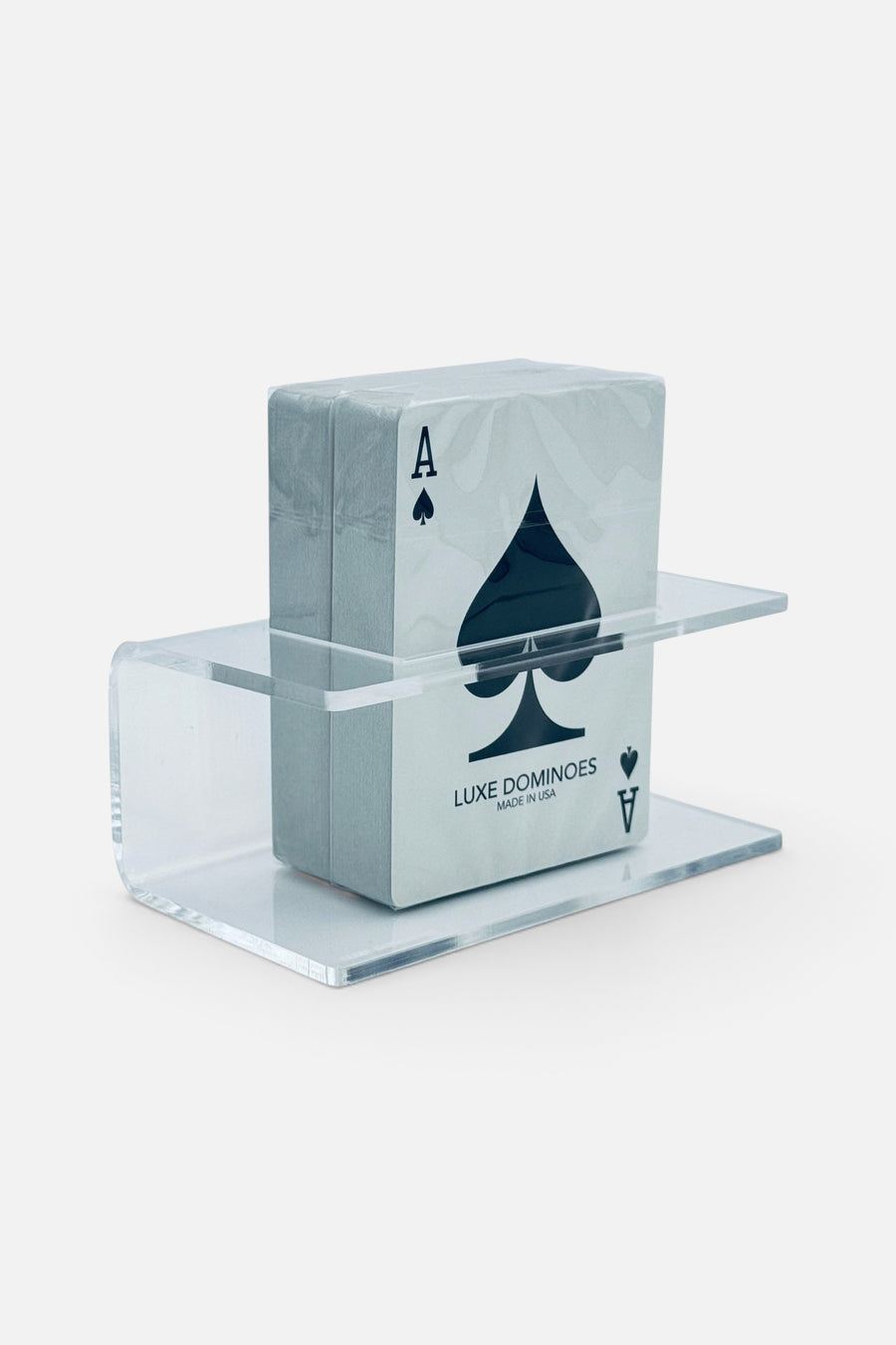 Luxe Dominoes El Caddi Double Card Holder in Clear – alternate