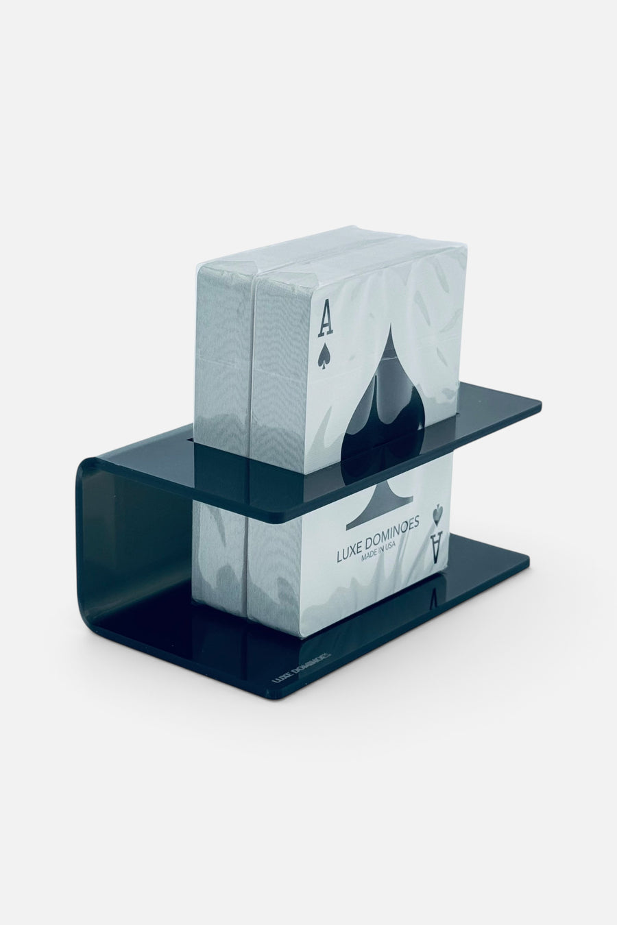 Luxe Dominoes El Caddi Double Card Holder in Smoke – alternate