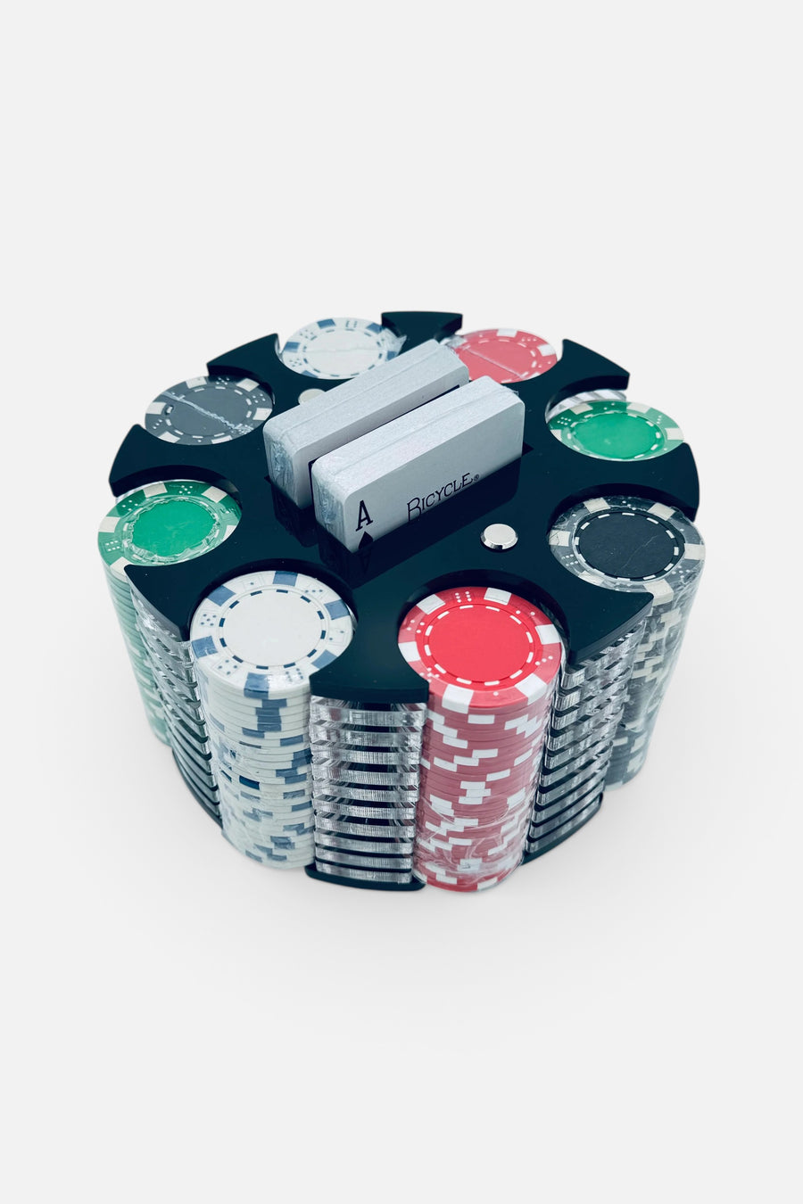 Luxe Dominoes El Carrusel Luxe Poker Wheel in Blue – side view