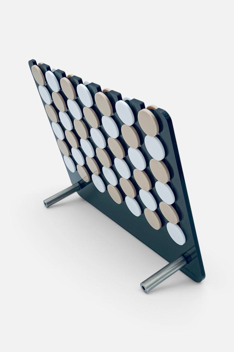 Luxe Dominoes El Cuatro Connect Four in Smoke – side view
