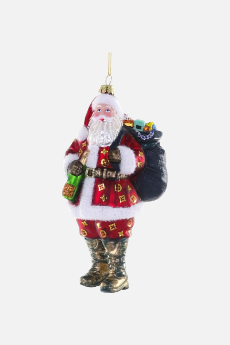 Luxe Santa Ornament – front view