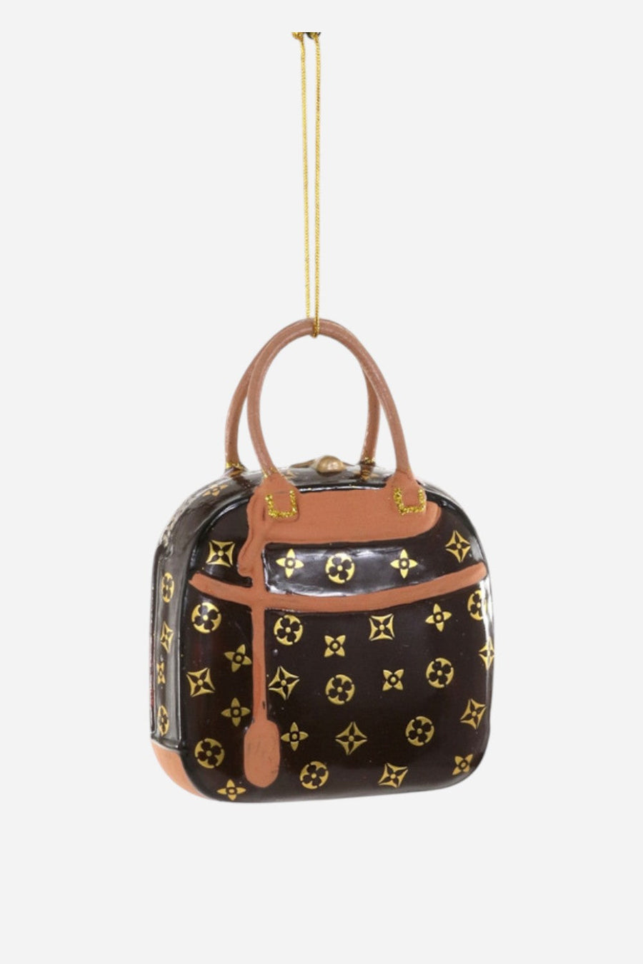 Luxury Handbag Brown Ornament – front view