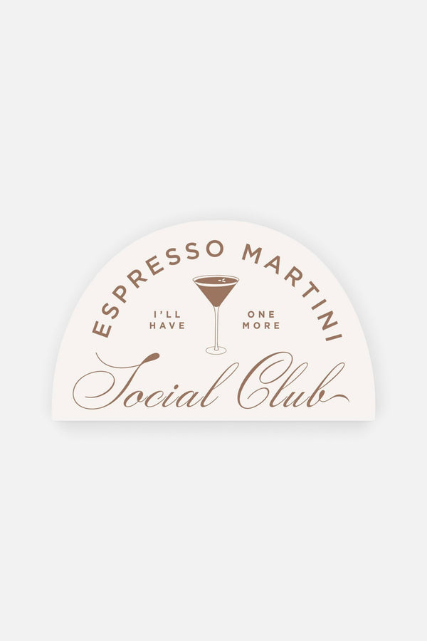Maddon Espresso Martini Social Club Vinyl Sticker