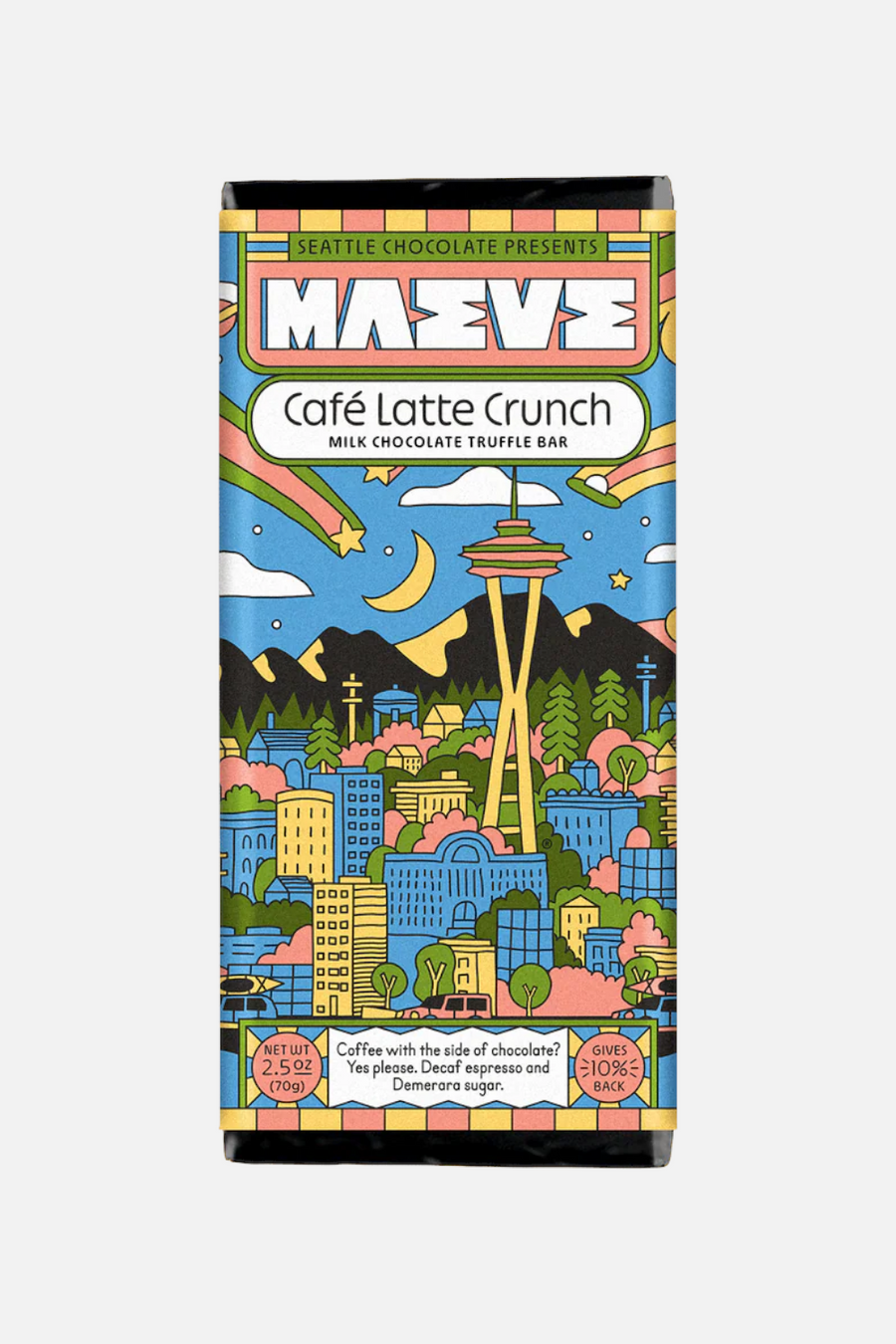 Maeve Seattle Chocolate Cafe Latte Crunch Bar – front view