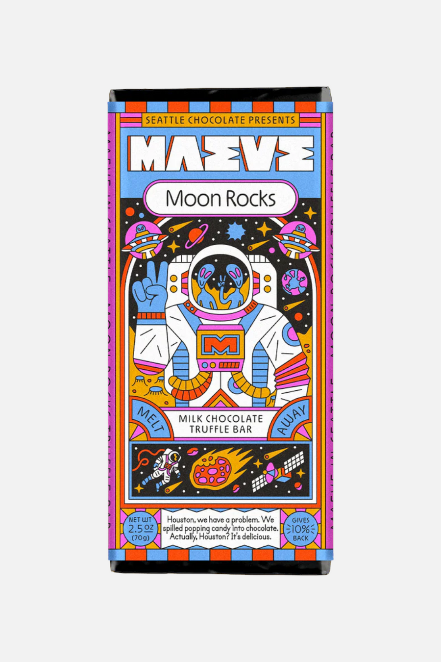 Maeve Seattle Chocolate Moon Rocks Bar – front view