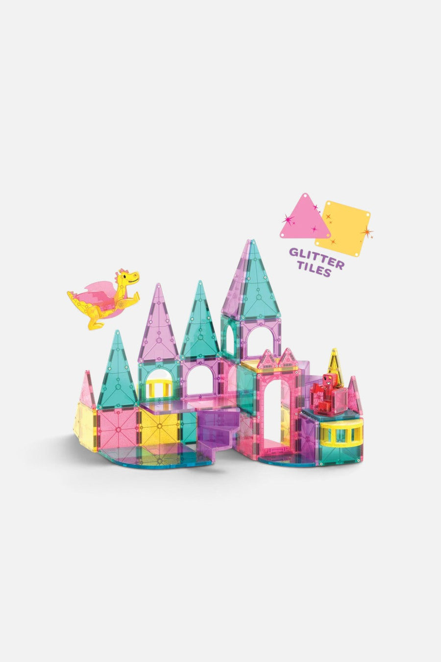 Magna-Tiles Castle DLX 48 Piece Set – flat lay