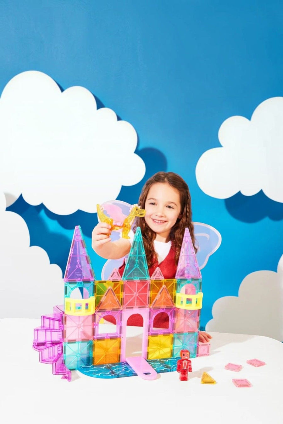 Magna-Tiles Castle DLX 48 Piece Set – side view