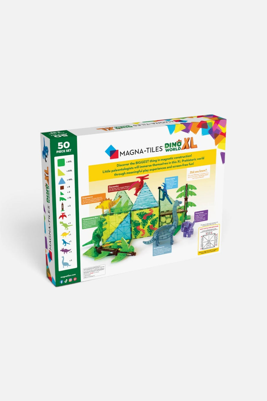 Magna-Tiles Dino World XL 50 Piece Set – alternate