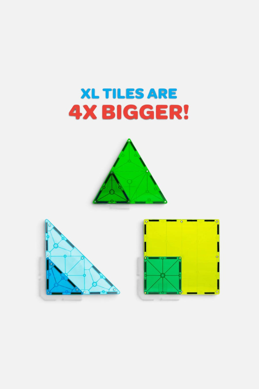 Magna-Tiles Dino World XL 50 Piece Set – flat lay