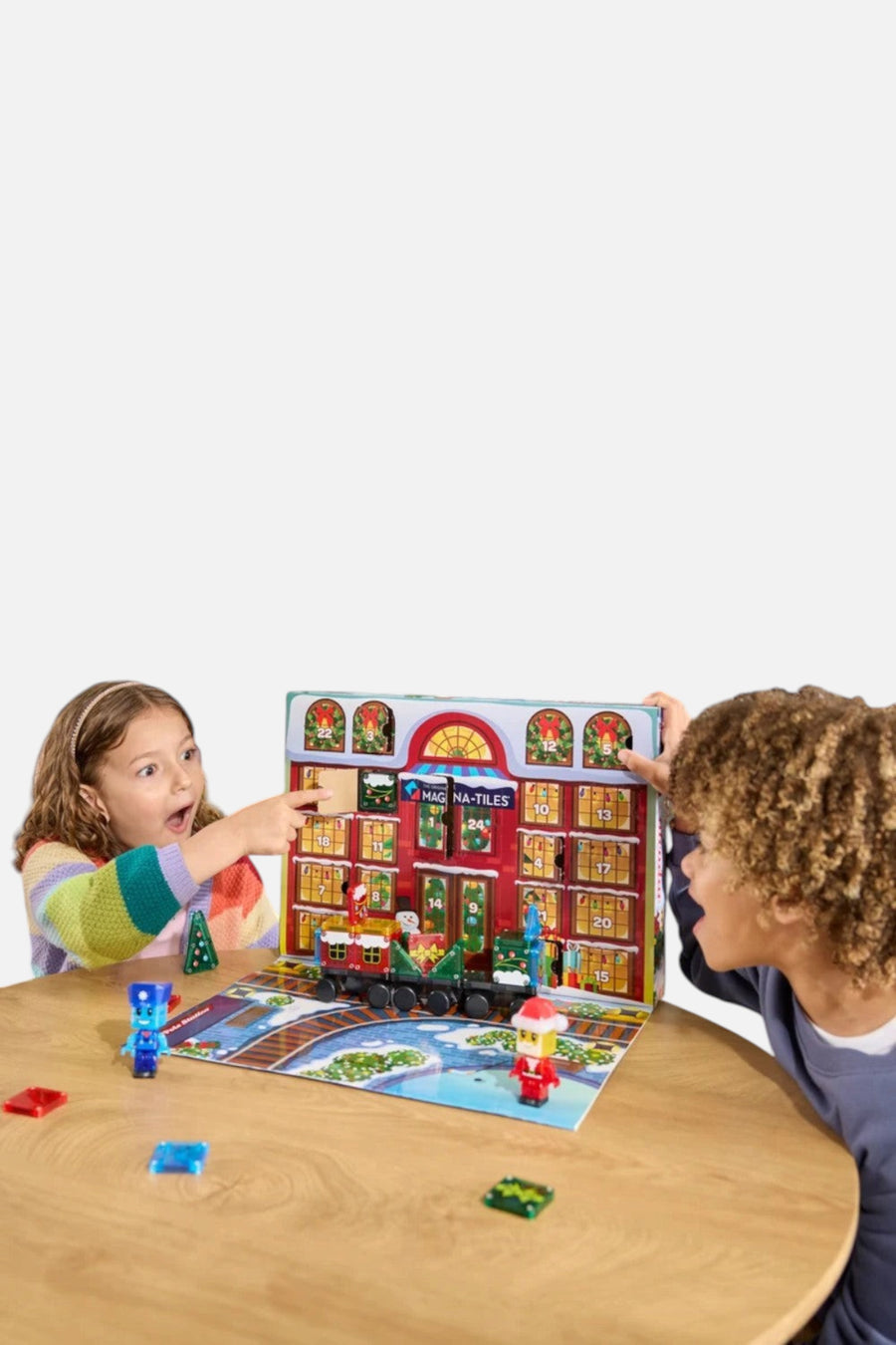 Magna-Tiles Micromags Advent Calendar 34 Piece Set – back view