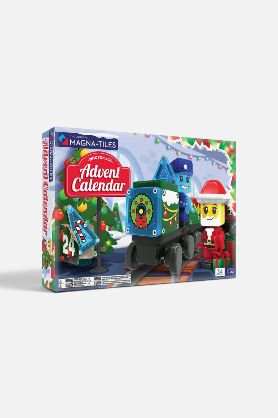 Magna-Tiles Micromags Advent Calendar 34 Piece Set – front view