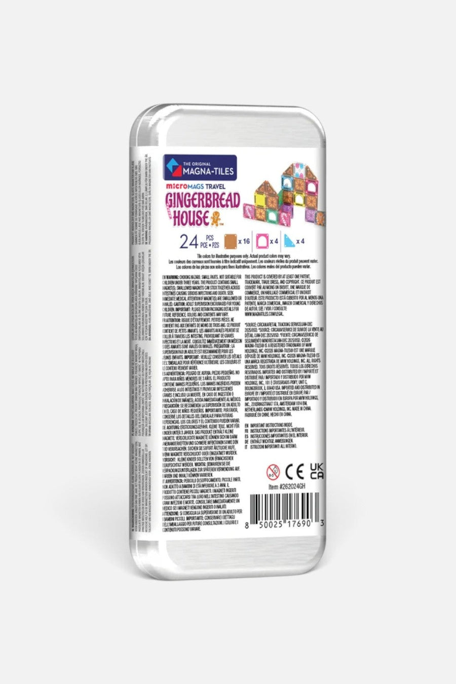 Magna-Tiles Micromags Gingerbread House 24 Piece Travel Set – alternate