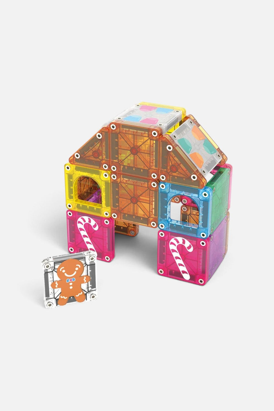 Magna-Tiles Micromags Gingerbread House 24 Piece Travel Set – detail